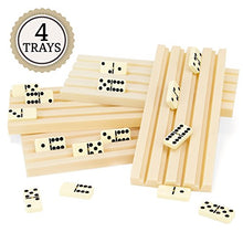 Load image into Gallery viewer, Brybelly Set Of Four Plastic Domino Trays â?? Premium Holder Racks For Domino Tiles, Great For Mexic
