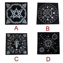 Load image into Gallery viewer, EKDJKK Tarot Magic Tablecloth, Tarot Cards Table Cloth with Mysterious Prints Flannel Cloth Divination Tablecloth for Counselors Psychotherapists and Tarot Fortune 49 cm/19.3 Inch
