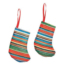 Load image into Gallery viewer, Fun Express Fiesta Mini Stocking Ornaments - Home Decor - 24 Pieces
