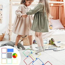 Load image into Gallery viewer, BESPORTBLE Hopscotch Ring Game Set Plastic Squares Ring with Connectors and Bean Bags Tossing for Outdoor Training Activities Carnival Summer Beach Church School Christmas Party Supplies
