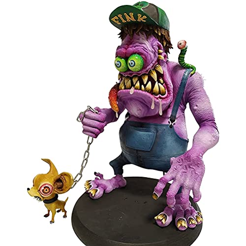 Angry Big Mouth Monster Statue, Scary Monster Halloween Statues Decorations, Scary Monster Decoration Figurines, Creative Home Ornament (A)