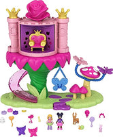 Polly Pocket Rainbow Funland Fairy Flight Ride Playset, Polly & Friend Dolls, 15 Accessories, Dispenser Feature for Surprises, Great Gift for Ages 4 & Up