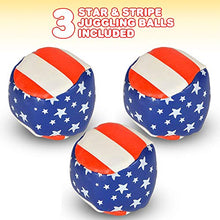 Load image into Gallery viewer, ArtCreativity Patriotic Juggling Balls Set for Beginners, Set of 3, American Flag Juggle Ball Kit, Soft Easy Juggle Balls for Kids and Adults, 4th of July Party Accessories, Red, White, and Blue
