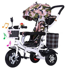 Load image into Gallery viewer, New Kids Tricycle Trike, Children&#39;s Bicycle Trolley 1-3-5 Years Old Rotatable Music Light Bicycle 2-6 Girl Car (Color : F)
