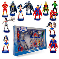 Justice League Toppers, 12-Pack  DC Toys, Stampers, Action Figures  Batman, Wonder Woman, Superman, Robin, The Flash, and More by PMI, 2.4 in, Ages 3+