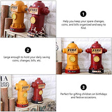 Load image into Gallery viewer, Yardwe Fire Hydrant Piggy Bank Resin Coin Money Saving Pot Jar Desktop Ornament for Kids Children New Year Birthday Party Favor Red
