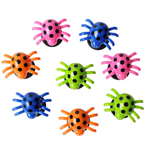 TOYANDONA 20pcs Kids Spider Toys Realistic Spider Bounce Launchers Trick Spider Animal Toys Party Bounce Toy Gifts for Children (Random Color)