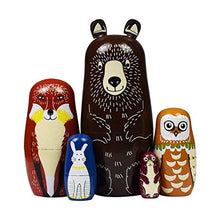 Load image into Gallery viewer, Nesting Dolls Russian Matryoshka Wood Stacking Nested Dog Set for Kids Handmade Toys for Children Kids Christmas Birthday Decoration Halloween Wishing Gift
