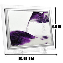 Load image into Gallery viewer, TKTM Shining Sand Art Liquid Bubbler Pictures Sensory Toys Glass Sand Picture Home Decor Office Desk Toys Calming Great Gift (7 in ,Violet Dream)
