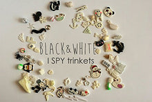 Load image into Gallery viewer, TomToy Black&amp;White I Spy Trinkets for Rainbow I Spy Bottle/Bag, Colorful Miniatures, Mixed Buttons, Beads, Charms, 1-3cm, Set of 50
