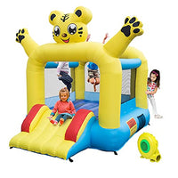 WHFKFBS Bouncy Castle with Durable Sewn and Extra Thick Inflatable Jumping Castle with Slide Jumping Castles for Kids with Pool Indoor Outdoor Multicolor,with Air Blower