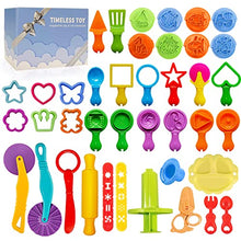 Load image into Gallery viewer, Play Dough Tools for Kids - 41Pieces Various Plastic Mold, Playdough Accessories with Rollers Cutters Scissors , Preschool Art Toys for Toddler Girls Boys Age 3+
