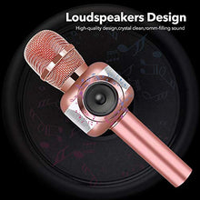 Load image into Gallery viewer, LEERON Microphone for Kids, Kids Microphone Adults Wireless Microphone Speaker, Fun Toy Microphone for Girls Boys,Portable Rechargeable Bluetooth Microphone for Home KTV, Birthday Party Decorations
