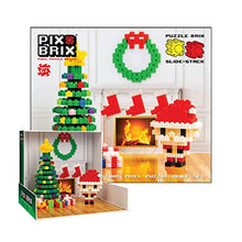 Load image into Gallery viewer, Pix Brix Pixel Art Puzzle Bricks  Christmas Scene Pixel Puzzle with Display Box  Patented Colorful Building Bricks, Create 2D and 3D Builds  A Fun, Festive Pixel Art Set for Kids and Adults
