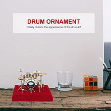 Load image into Gallery viewer, ARTIBETTER 1 Set Miniature Musical Instrument Drum Set Drum Model Display Set Mini Antique Ornaments Dolls House Decoration Accessory
