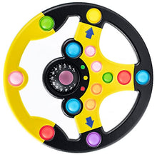 Load image into Gallery viewer, shleyqin Kids Steering Wheel Toy Electric Children&#39;s Educational Simulation Steering Wheel Toy Driving Controller Portable Simulated Driving Steering Wheel Toy with Light Music (Black&amp;Yellow)
