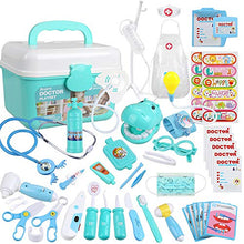 Load image into Gallery viewer, Anpro 46Pcs Doctor kit for Kids, Pretend Play Set with Stethoscope for Kids, Doctor Role Playing Set Costume Dress-Up for Kids
