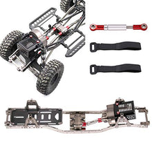 Load image into Gallery viewer, Toyvian 1 Set Carbon Fiber and Metal Crawler RC Car Chassis Frame Kit for SCX10 Scale RC Model Crawler 313mm
