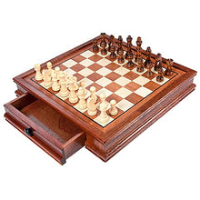 Load image into Gallery viewer, LANHA Magnetic Wooden Chess Set, 16 Inches Travel Chess Board Games Include 2 Extra Queens, for Adults and Kids &amp; Beginner or Tournaments
