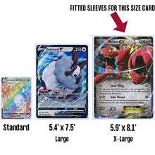 Load image into Gallery viewer, 40 Pack Jumbo Pokemon Card Sleeves Fitted for Large Oversized Trading Cards Games and Big Photo with Premium Quality Clear Thermo Plastic Protection - X-Large 5.9x8.1 (NOT for Binder)
