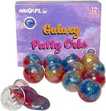 Load image into Gallery viewer, MAXFLO Slime Party Favors [12 Pack] Galaxy Putty | Party Favors for Kids Girls &amp; Boys | Space Party Favors | Putty Balls | Putty Bulk | Kids Putty Slime | Adults, Non Sticky, Stress &amp; Anxiety Relief
