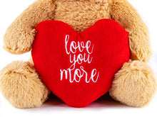 Load image into Gallery viewer, JENVIO I Love You Teddy Bear  Love You More 12 Inch Plush  Valentines Bear with Heart Stuffed Animal for Girlfriend, Boyfriend
