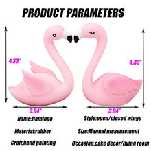 Load image into Gallery viewer, Flamingo Cake Decorations Pink Flamingo Cake Toppers for Kids Birthday Gifts Baby Showers Decorative Flamingo Party Favor Toys for Bridal Wedding DIY Handmade Craft Home Decor Car Accessories 1 Pair
