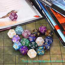 Load image into Gallery viewer, 6 Sets Astrology Dice, Signs Planets Numbers 12-Sided Dice Divination Tool
