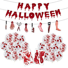 Load image into Gallery viewer, YIQAO Latex Balloons Set Halloween Scary Handprint&amp;Footprint Pattered
