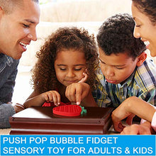 Load image into Gallery viewer, Push Pop Bubble Fidget Sensory Toy - Fidget Toys for Adults and Kids,Educational Toys for Kids 1-8,Popper Fidget Toy for Autism Anxiety Relief (Strawberry Red)
