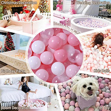 Load image into Gallery viewer, GOGOSO Balls for Ball Pit - Ocean Ball for Toddlers 1-3, Ball Pool with Color Pink Light Pink, White, Transparent and Storage Mesh Bag, 100 pcs, 2.2 Inch
