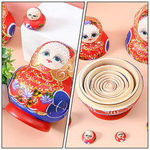 Load image into Gallery viewer, Healifty 10 Layers Wooden Russian Nesting Dolls Matryoshka Russian Dolls Girls Matryoshka Dolls Toy for Party Home Decor Kids Toys
