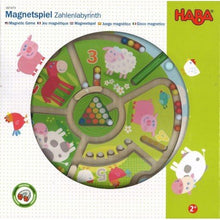 Load image into Gallery viewer, HABA Number Maze Magnetic Game STEM Toy Encourages Color Recognition, Fine Motor &amp; Counting
