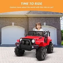 Load image into Gallery viewer, TRINEAR Kids Ride on Truck with Remote Control, 12v Kids Ride on Car, Electric Cars for Kids 3 to 7 Years, 3 Speeds 4 Wheels, Spring Suspension,Red
