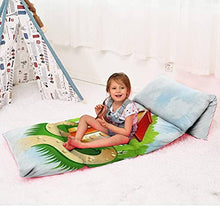 Load image into Gallery viewer, Kids Floor Pillow Fairy Tale House Among Trees with Walk Path Pillow Bed, Reading Playing Games Floor Lounger, Soft Mat for Slumber Party, for Kids, Queen Size
