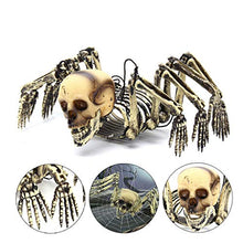 Load image into Gallery viewer, A Must-Have Halloween Skeleton Bones and Skull for Halloween Decor or Spooky Graveyard Ground Decoration Horrid Scare Scene Toys Props (White)

