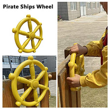 Load image into Gallery viewer, Denpetec Amusement Park Game Children Pirate Ships Wheel Jungle Gym Outdoor Fun Kids Toy,Backyard Playset Or Swingset Playground Accessories(Yellow)
