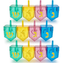Load image into Gallery viewer, Hanukkah Fillable Dreidel Assorted Colors Can Be Filled with Hanukkah Gelt Or Hanukkah Chocolate (12-Pack)
