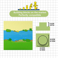 Load image into Gallery viewer, EKIND 6-Pack 10&quot; x 10&quot; Rainforest Base Brick Plate Compatible for All Major Brands, Scenes Baseplates for River, Tropical Treehouse Scenery and More Building Blocks Kids Toy (2 Straight + 4 Curve)
