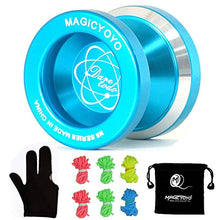 Load image into Gallery viewer, Magic Yo Yo N8 Professional Unresponsive Yoyo Alloy Aluminum Yo Yo + 6 Strings + Glove+Yoyo Bag Gift
