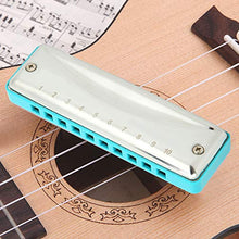 Load image into Gallery viewer, 10 Holes Harmonica,Stainless Steel Blues Harmonica 10 Holes Key Of Eb For Beginners And The Professional Musical Gifts For Relatives And Friends On Holiday Birthdays (blue) Play Instrument Supplies
