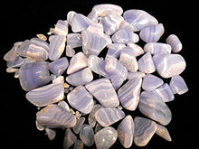Load image into Gallery viewer, Rock Tumbler Gem Refill Kit - Namibia, Africa Blue Lace Agate Rough, Bold Banding, 4 oz

