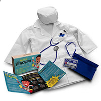DIY jr My First Stethoscope Doctor's Kit - Includes Kid Sized Stethoscope, Lab Coat, Surgical Cap, Name Tag, Lanyard and Information Booklet