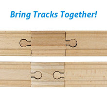 Load image into Gallery viewer, Conductor Carl Set of 8 Male-Male Female-Female Wooden Train Track Adapters, Fits All Major Brands
