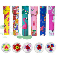 OSOPOLA Kaleidoscope Toy - Paper Tumble Wheel Magic Tin Tube Prism Lens - Educational Toy/Birthday Present/Party Favor for Kids 6Pcs(Random Delivery)