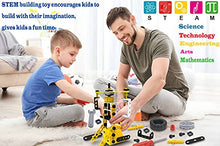 Load image into Gallery viewer, STEM Toys for Kids 5-12 Years Old, 100 Pieces DIY Building Blocks Learning Toys Set, Creative Educational Engineering Construction Kit for Boys&amp;Girls Ages 5 6 7 8 + Years Old
