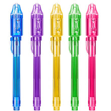 Load image into Gallery viewer, STENDA Invisible Ink Pen 5 PCS, Spy pen, With UV Pen Light, Party Favors for Kids 8-12, Stocking Stuffers for Kids Christmas, provide Thanksgiving, Halloween for Boys Girls Goodie Bag Stuffers
