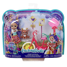 Load image into Gallery viewer, Mattel Enchantimals Bike Buddies Bicycle Playset (11-in) with Danessa Deer Doll (6-in) and Sprint Animal Figure, Doll with Articulated Legs, Great Gift for 3 8 Year Olds
