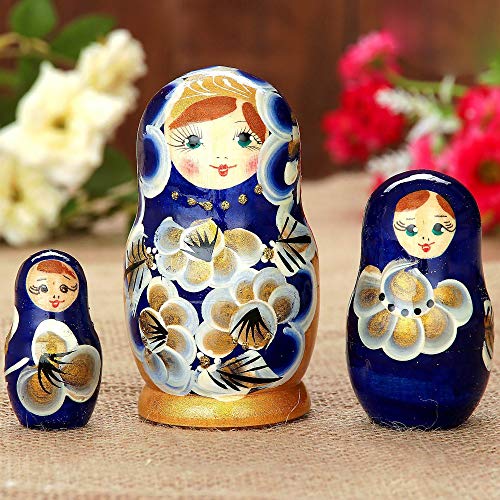 AEVVV Russian Nesting Dolls Set 3 Pieces 4 inches - 3 Munecas de Madera Rusas