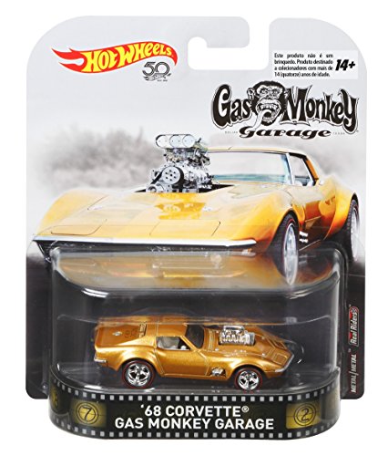 Hot Wheels Gas Monkey 68 Corvette Vehicle, 1:64 Scale